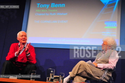 Tony Benn at The Edinburgh International Book Festival 2008..Copyright©Pascal Saez/Writer Pictures/Rosebud2