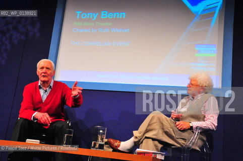 Tony Benn at The Edinburgh International Book Festival 2008..Copyright©Pascal Saez/Writer Pictures/Rosebud2