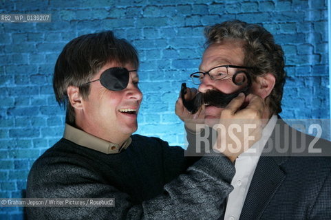 Ridley Pearson (glasses) and Dave Barry who have written a prequel to Peter Pan..Copyright©Graham Jepson/Writer Pictures/Rosebud2