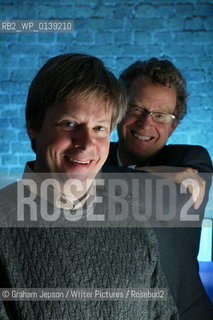 Ridley Pearson (glasses) and Dave Barry who have written a prequel to Peter Pan..Copyright©Graham Jepson/Writer Pictures/Rosebud2