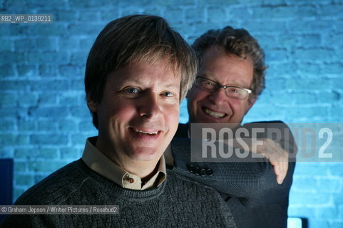 Ridley Pearson (glasses) and Dave Barry who have written a prequel to Peter Pan..Copyright©Graham Jepson/Writer Pictures/Rosebud2