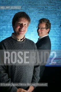 Ridley Pearson (glasses) and Dave Barry who have written a prequel to Peter Pan..Copyright©Graham Jepson/Writer Pictures/Rosebud2