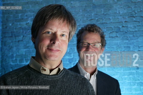 Ridley Pearson (glasses) and Dave Barry who have written a prequel to Peter Pan..Copyright©Graham Jepson/Writer Pictures/Rosebud2