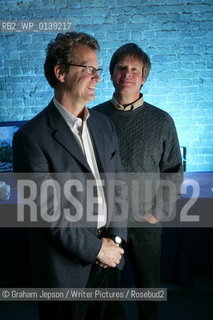 Ridley Pearson (glasses) and Dave Barry who have written a prequel to Peter Pan..Copyright©Graham Jepson/Writer Pictures/Rosebud2
