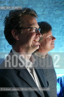 Ridley Pearson (glasses) and Dave Barry who have written a prequel to Peter Pan..Copyright©Graham Jepson/Writer Pictures/Rosebud2