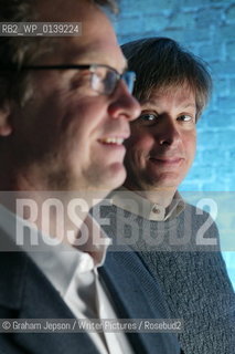 Ridley Pearson (glasses) and Dave Barry who have written a prequel to Peter Pan..Copyright©Graham Jepson/Writer Pictures/Rosebud2