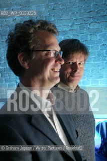 Ridley Pearson (glasses) and Dave Barry who have written a prequel to Peter Pan..Copyright©Graham Jepson/Writer Pictures/Rosebud2