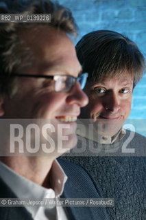 Ridley Pearson (glasses) and Dave Barry who have written a prequel to Peter Pan..Copyright©Graham Jepson/Writer Pictures/Rosebud2