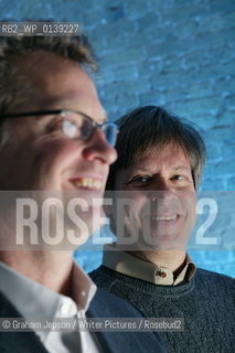 Ridley Pearson (glasses) and Dave Barry who have written a prequel to Peter Pan..Copyright©Graham Jepson/Writer Pictures/Rosebud2