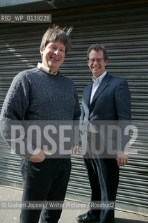 Ridley Pearson (glasses) and Dave Barry who have written a prequel to Peter Pan..Copyright©Graham Jepson/Writer Pictures/Rosebud2