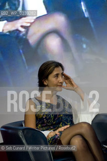 Ingrid Betancourt speaking at “Ingrid Betancourt: Even Silence Has An End.  .In conversation with John McCarthy”, Congress Centre, London, October 6, 2010. ..Copyright©Seb Cunard/Writer Pictures/Rosebud2