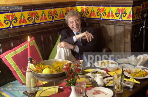 Cosy corner: Lionel Blair enjoys the comforts of La Tasca tapas restaurant at South Charlotte Street, West End.. .Colin Hattersley/Writer PIctures.contact +44 (0)20 822 41564.info@writerpictures.com .www.writerpictures.com.copyright©Colin Ha/Writer Pictures/Rosebud2