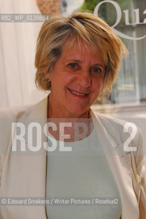 Image ID: .Denise Bombardier at Nostalgie Radio In Brussels.Writer of  Propos dune moraliste, Edna; Irma et Gloria.Copyright©Edouard Smekens/Writer Pictures/Rosebud2