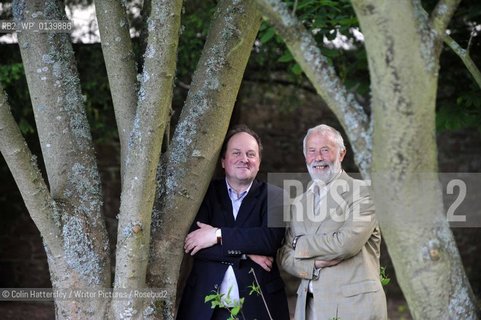 Chris Bonington at Borders Book Festival.Mountaineer Chris Bonington (right) and BBC Radio 4 Today programme presenter James Naughtie (left) at the Borders Book Festival, Melrose, Scottish Borders....copyright©Colin Hattersley/Writer Pictures/Rosebud2