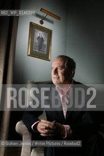 Giles Brandreth in room 118 at the Cadogan Hotel, Knightsbridge, London - the room that Oscar Wilde was arrested in.  Giles is writing a series of books involving Oscar Wilde as the lead character...copyright©Graham Jepson/Writer Pictures/Rosebud2
