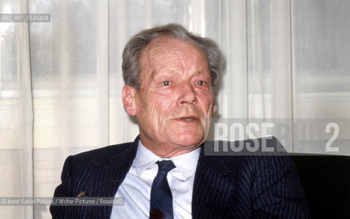Willi Brandt..Copyright©Anne-Katrin Purkiss/Writer Pictures/Rosebud2