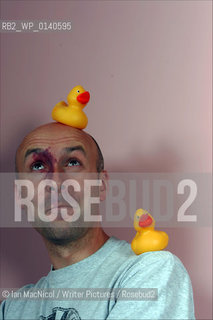 Chris Brookmyre  - Crime fiction writter pictured at his home in Bothwell on the day of the launch of his latest novel Attack of the Unsinkable Ducks...Copyright©Ian MacNicol/Writer Pictures/Rosebud2