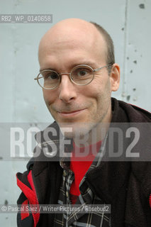 Canadian writer and illustrator Chester Brown, author of graphic novels Louis Riel, and  The Playboy and winner of 3 Harvey Awards and a Will Eisner Comic Industry Award, at the Vancouver International Writers and Readers Festival...Copyright©Pascal Saez/Writer Pictures/Rosebud2