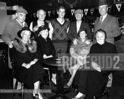 Christy Brown disabled Irish writer. The Brown family on the set of My Left Foot working as extras .top row from left: Francis, Paddy, Willy, Eamonn, Tom bottom row from left: Mona, Ann, Kay, Betty..Copyright©Ferndale Films/Writer Pictures/Rosebud2