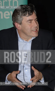 Gordon Brown at Queens Hall, Edinburgh, 08/10/06..Gordon Brown on stage, during a sound check before his performance at Edinburghs Queens Hall..copyright©Colin Hattersley/Writer Pictures/Rosebud2