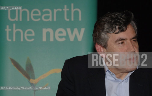 Gordon Brown at Queens Hall, Edinburgh, 08/10/06..Gordon Brown on stage, during a sound check before his performance at Edinburghs Queens Hall..copyright©Colin Hattersley/Writer Pictures/Rosebud2