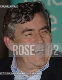 Gordon Brown at Queens Hall, Edinburgh, 08/10/06..Gordon Brown on stage, during a sound check before his performance at Edinburghs Queens Hall..copyright©Colin Hattersley/Writer Pictures/Rosebud2