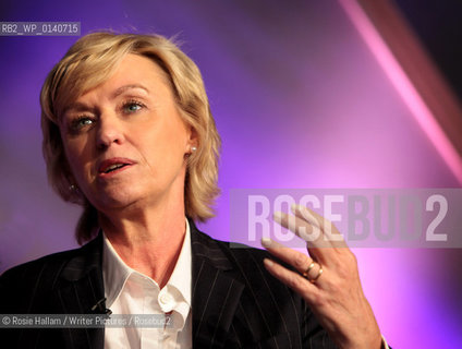 Tina Brown, former editor of Vanity Fair and The New Yorker who now runs the opinion website The Daily Beast at Hay 2010..Copyright©Rosie Hallam/Writer Pictures/Rosebud2