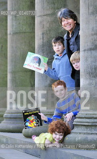 Childrens Laureate Anthony Browne with children who attended the Scottish Friendly Childrens Book Tour which started at Edinburghs National Gallery..With Anthony are (from top) Saul Harper Lavelle (correct), Iain Weetman (correct), and brother and sister Matthew and Meabh McKenna (correct)..(All children photographed with written permission from parents - National Galleries have written consent forms)...Copyright©Colin Hattersley/TSPL/Writer Pictures/Rosebud2