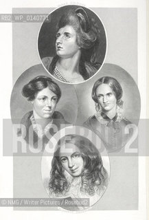 Elizabeth Browning (1806-61), Sarah Siddons, Charlotte Bronte and Harriet Martineau..Copyright©NMG/Writer Pictures/Rosebud2