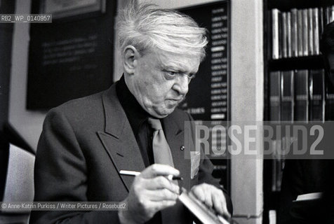 Anthony Burgess, author of A Clockwork Orange and others..Copyright©Anne-Katrin Purkiss/Writer Pictures/Rosebud2