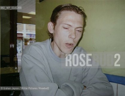 Elizabeth Burton-Phillips has written a book about her two sons addiction to heroin, which killed one of them, Nicholas Mills.  Collect shows:  Simon during a relapse in July 2003..Copyright©Graham Jepson/Writer Pictures/Rosebud2