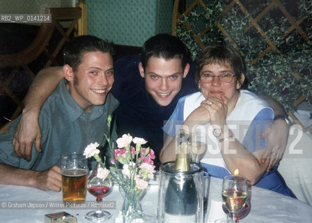 Elizabeth Burton-Phillips has written a book about her two sons addiction to heroin, which killed one of them, Nicholas Mills.  Collect shows:  the boys with Elizabeth on her 50th Birthday in 2000..Copyright©Graham Jepson/Writer Pictures/Rosebud2