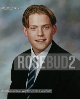 Elizabeth Burton-Phillips has written a book about her two sons addiction to heroin, which killed one of them, Nicholas Mills.  Collect shows:  Nick at sixth form aged 16/17 in 1994..Copyright©Graham Jepson/Writer Pictures/Rosebud2