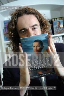 Jamie Byng, Canongate Publishing, Edinburgh, with a book by Barack Obama..copyright©Jayne Emsley/TSPL/Writer Pictures/Rosebud2