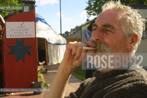 Playwright & author JOHN BYRNE  at the Edinburgh International Book Festival 2002..Copyright©Walter Neilson/Writer Pictures/Rosebud2