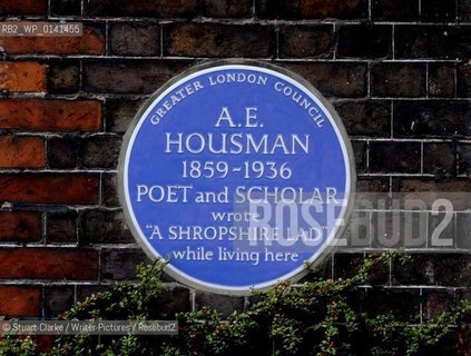  A E Housman. Poet and Scholar. Highgate. London.  ..copyright©Stuart Clarke/Writer Pictures/Rosebud2