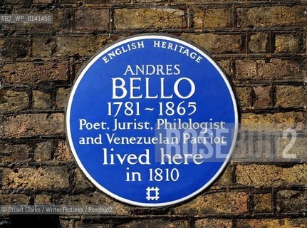  Andres Bello. Poet. Grafton Street, London W1.  ..copyright©Stuart Clarke/Writer Pictures/Rosebud2