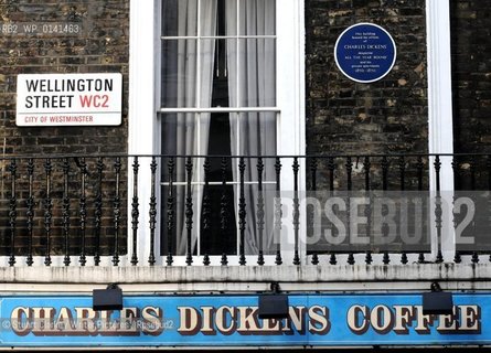 The Charles Dickens Coffee Shop. Dickens lived and started the magazine All Year Round. Bow Street.  ..copyright©Stuart Clarke/Writer Pictures/Rosebud2