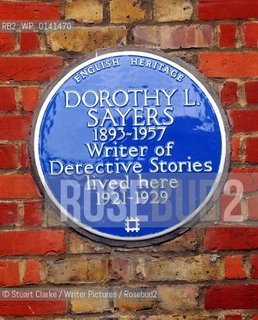 Blue Plaque: Dorothy L Sayers the writer of Detective Stories. Great St James St, London...copyright©Stuart Clarke/Writer Pictures/Rosebud2