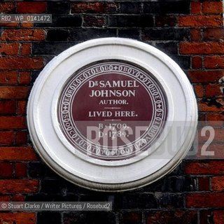 Doctor Samuel Johnsons House in Gough Square. London. ..copyright©Stuart Clarke/Writer Pictures/Rosebud2