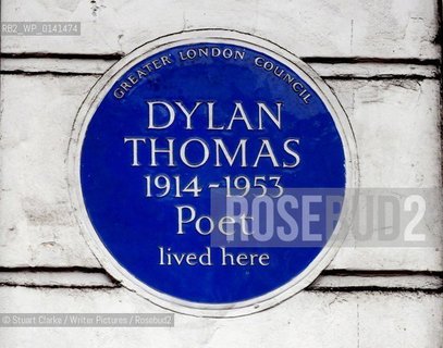 Dylan Thomas. Poet. Delancy St.London. ..copyright©Stuart Clarke/Writer Pictures/Rosebud2