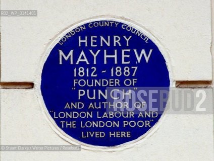 Henry Mayhew. Author and founder of Punch Magazine.  Albany Street. London.  ..copyright©Stuart Clarke/Writer Pictures/Rosebud2