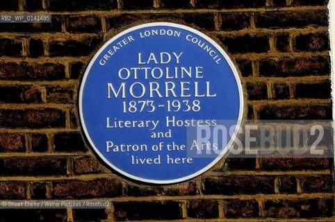 Lady Ottoline Morrell. Literary Hostess. Gower Street London W1. ..copyright©Stuart Clarke/Writer Pictures/Rosebud2