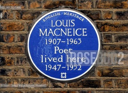 Louis Macneice. Poet. Canonbury. London N1. ..copyright©Stuart Clarke/Writer Pictures/Rosebud2