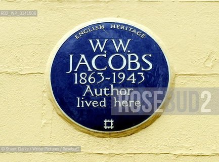 Plaque Shows: W W Jacobs. Auther. Albany Street. London.    ..copyright©Stuart Clarke/Writer Pictures/Rosebud2