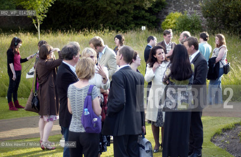 Borders Book Festival in Melrose..Guests outside the marquee during the Scottish Arts Council Award reception..Copyright©Alex Hewitt/Writer Pictures/Rosebud2