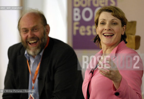 Fiona Armstrong and festival director Alistair Moffat at the book launch of The Reivers, Borders Book Festival, 23/06/07..©/Writer Pictures/Rosebud2