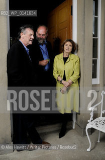 Michael Palin and Joan Bakewell open the sixth Borders Book Festival in Melrose today (Thursday), which runs until Sunday. Four days of book events which cover current affairs, history, entertainment, travel and music. Pictured with festival director Alastair Moffat..Copyright©Alex Hewitt/Writer Pictures/Rosebud2