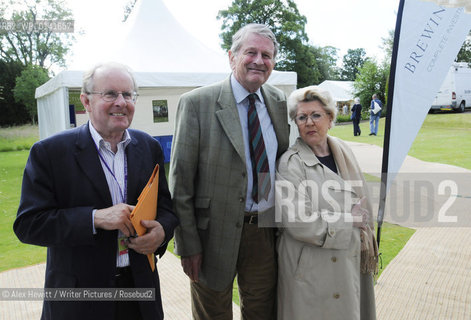 General Views of the Borders Book Festival with visitors.Francis Hamilton, Chairman and Company Secretary, with friends...Copyright©Alex Hewitt/Writer Pictures/Rosebud2