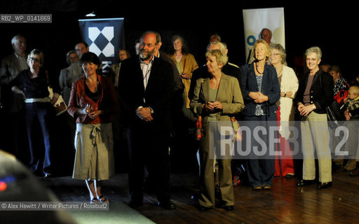 Francis Hamilton introduces the 2009 Festival while Alastair Moffat (centre, beard) and others look on...Copyright©Alex Hewitt/Writer Pictures/Rosebud2